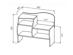 Обувница Волна венге/анкор светлый в Пласте - plast.mebel74.com | фото 2