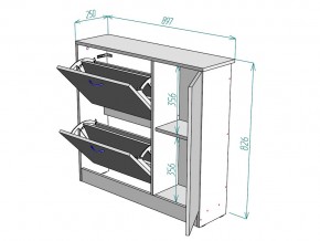 Обувница W31 в Пласте - plast.mebel74.com | фото 3