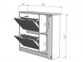 Обувница W32 в Пласте - plast.mebel74.com | фото 3