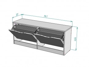 Обувница W57 в Пласте - plast.mebel74.com | фото 3