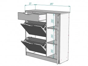 Обувница W74 в Пласте - plast.mebel74.com | фото 3