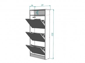 Обувница W90 в Пласте - plast.mebel74.com | фото 3