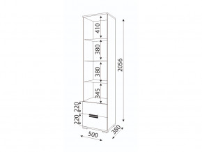 Пенал-витрина Модуль 07 Мармарис в Пласте - plast.mebel74.com | фото 2