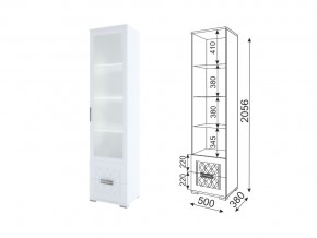 Пенал-витрина Модуль 07 Тиффани в Пласте - plast.mebel74.com | фото