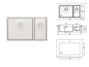 Подстольная мойка Оптима-HM 460/220.400.20.10 в Пласте - plast.mebel74.com | фото 2