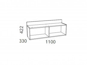 Полка Фанк НМ 011.38 М1 в Пласте - plast.mebel74.com | фото 3