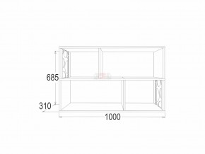 Полка навесная 2 Омега 16 в Пласте - plast.mebel74.com | фото 2