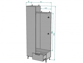 Прихожая с зеркалом Лофт V27_M в Пласте - plast.mebel74.com | фото 3