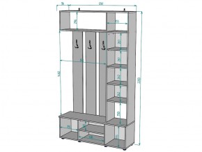 Прихожая с зеркалом V20_M в Пласте - plast.mebel74.com | фото 3