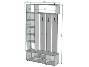 Прихожая с зеркалом V24_M в Пласте - plast.mebel74.com | фото 3