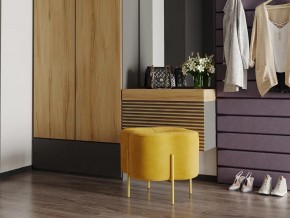 Пуф Кантри велюр ultra mustard в Пласте - plast.mebel74.com | фото 2