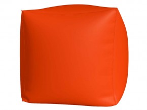 Пуф Куб макси оранжевый люмин в Пласте - plast.mebel74.com | фото 1
