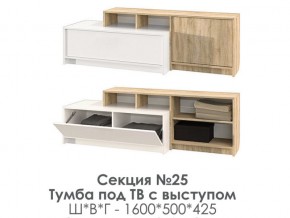 секция №25 тумба под ТВ (с выступом) в Пласте - plast.mebel74.com | фото