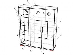 Сервант Модуль 02 Тиффани в Пласте - plast.mebel74.com | фото 2