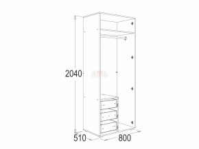 Шкаф 2-х дверный для одежды и белья Омега 16 в Пласте - plast.mebel74.com | фото 2