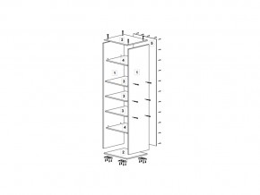 Шкаф 400 для белья (ДБ) ТМК Дуб млечный-лайм в Пласте - plast.mebel74.com | фото 2