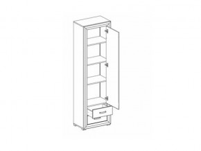 Шкаф B136-REG1D2S Мальта сибирская лиственница в Пласте - plast.mebel74.com | фото 2