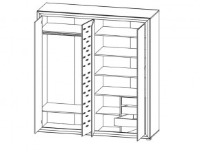 Шкаф B136-SZF4D Мальта сибирская лиственница в Пласте - plast.mebel74.com | фото 2