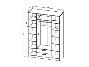 Шкаф четырехстворчатый Коста-Рика в Пласте - plast.mebel74.com | фото 3