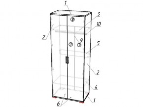 Шкаф двухдверный Модуль 01 Тиффани в Пласте - plast.mebel74.com | фото 2