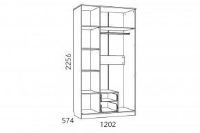 Шкаф комбинированный Фанк НМ 013.08-01 М1 в Пласте - plast.mebel74.com | фото 3