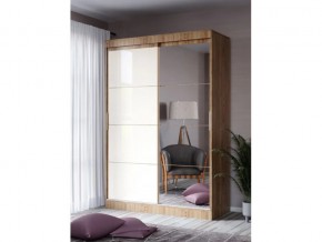 Шкаф-купе Венеция 1500 дуб крафт/бежевый лакобель в Пласте - plast.mebel74.com | фото 1