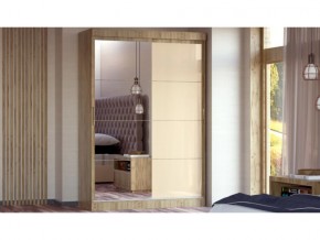Шкаф-купе Венеция 1500 дуб крафт/бежевый лакобель в Пласте - plast.mebel74.com | фото 3