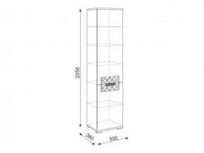 Шкаф пенал М12 Тиффани в Пласте - plast.mebel74.com | фото 2