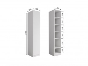 Шкаф-пенал Мори МШ 400.1 белый в Пласте - plast.mebel74.com | фото 2