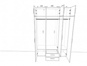 Шкаф распашной 1500К Мокко в Пласте - plast.mebel74.com | фото 2