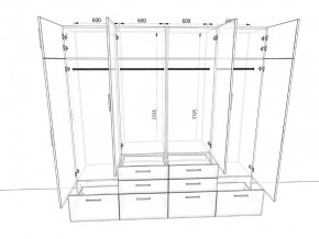 Шкаф распашной 2400А Антрацит в Пласте - plast.mebel74.com | фото 2