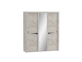 Шкаф с раздвижными дверями трехдверный Соренто Дуб Бонифаций в Пласте - plast.mebel74.com | фото 2