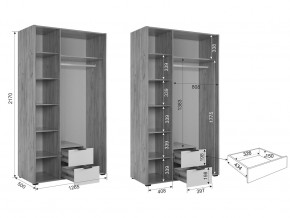 Шкаф трехдверный Адам дуб крафт золотой/белое дерево в Пласте - plast.mebel74.com | фото 2