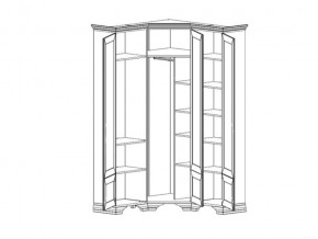 Шкаф угловой S320-SZFN5D Кентаки каштан в Пласте - plast.mebel74.com | фото 2