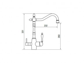 Смеситель Classic LM2193 Bronze в Пласте - plast.mebel74.com | фото 2