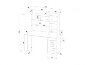 Стол компьютерный Фаворит венге/анкор светлый в Пласте - plast.mebel74.com | фото 2