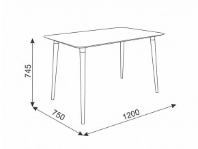 Стол обеденный Сканди 1 белый/светлый лак в Пласте - plast.mebel74.com | фото 2