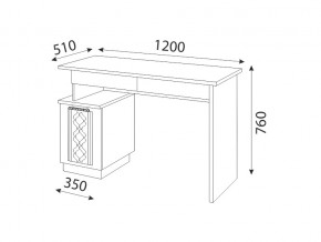 Стол прямой М17 Тиффани в Пласте - plast.mebel74.com | фото 2