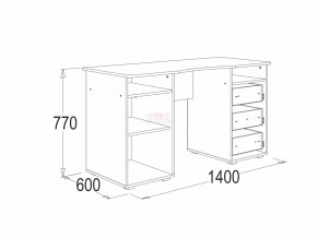 Стол письменный 3 Омега 16 в Пласте - plast.mebel74.com | фото 2