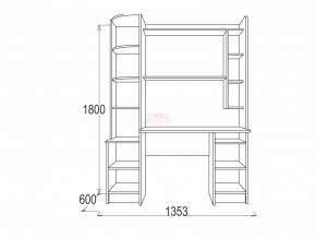 Стол письменный Омега 1 млечный дуб в Пласте - plast.mebel74.com | фото 3