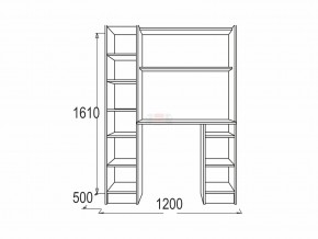 Стол письменный Омега 2 венге/млечный дуб в Пласте - plast.mebel74.com | фото 2