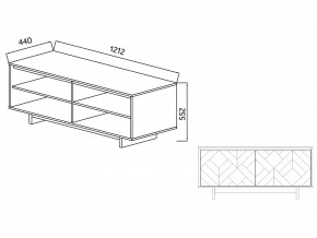 Тумба для ТВА Moderno-1200 Ф2 в Пласте - plast.mebel74.com | фото 5