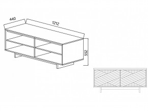 Тумба для ТВА Moderno-1200 Ф3 в Пласте - plast.mebel74.com | фото 4