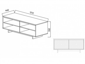 Тумба для ТВА Moderno-1200 Ф4 в Пласте - plast.mebel74.com | фото 4