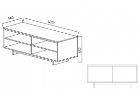 Тумба для ТВА Moderno-1200 Ф6 в Пласте - plast.mebel74.com | фото 4