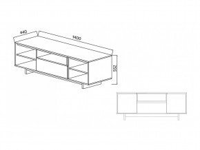 Тумба для ТВА Moderno-1400 Ф6 в Пласте - plast.mebel74.com | фото 4