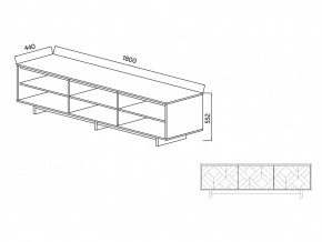 Тумба для ТВА Moderno-1800 Ф2 в Пласте - plast.mebel74.com | фото 4