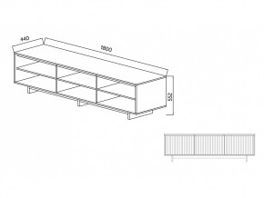 Тумба для ТВА Moderno-1800 Ф5 в Пласте - plast.mebel74.com | фото 5