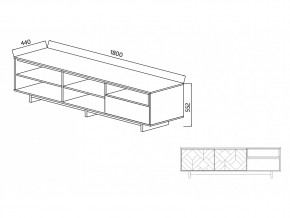 Тумба для ТВА Moderno-1800 В-1 Ф2 в Пласте - plast.mebel74.com | фото 4