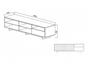 Тумба для ТВА Moderno-1800 В-1 Ф5 в Пласте - plast.mebel74.com | фото 4